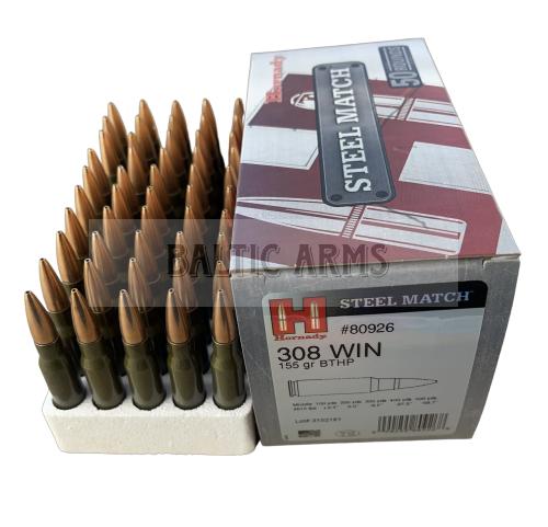 HORNADY .308 Winchester 155 gr HPBT steel 50
